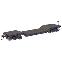 BACHMANN 71399 BLACK 52 INCH CENTER DEPRESSED FLAT CAR WITH NO LOAD N SCALE SILVER SERIES ROLLING STOCK