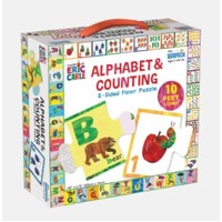 BRIARPATCH THE WORLD OF ERIC CARLE ALPHABET AND COUNTING 2 SIDED JIGSAW FLOOR PUZZLE