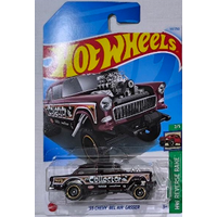 HOTWHEELS BASICS 63/250 - HW REVERSE RAKE SERIES - 55 CHEVY BEL AIR GASSER 2/5