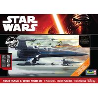 REVELL 85-1632 DISNEY STAR WARS RESISTANCE X-WING FIGHTER 18PC SNAPTITE WITH ACTION SOUNDS PLASTIC MODEL SHIP KIT