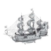 METAL EARTH ICX009 ICONX VEHICLES QUEEN ANNE'S REVENGE SAILING SHIP 3D METAL MODEL KIT