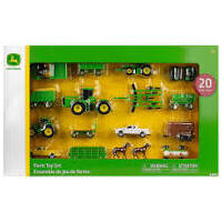 TOMY JOHN DEERE 1:64 VEHICLE FARM TOY SET 20 PIECES