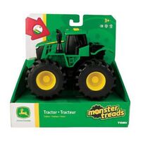 TOMY JOHN DEERE KIDS MONSTER TREADS TRACTOR WITH LIGHTS AND SOUNDS 15CM