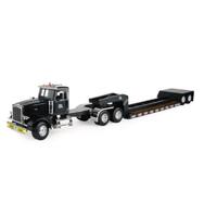 TOMY BIG ROADS 1:16 PETERBILT MODEL 367 WITH LOWBOY TRAILER WITH LIGHTS AND SOUNDS