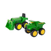 TOMY JOHN DEERE DUMP TRUCK AND TRACTOR 15CM 2PK