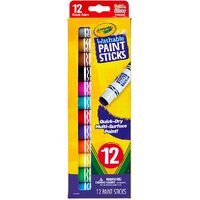 CRAYOLA WASHABLE PAINT STICKS 12PK