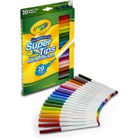 CRAYOLA SUPER TIPS WASHABLE MARKERS 20PC