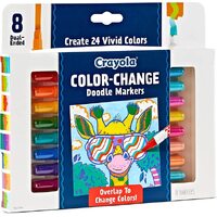 CRAYOLA COLOUR CHANGE DUAL ENDED MARKERS 8PK