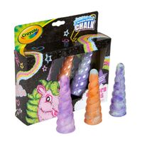 CRAYOLA WASHABLE SIDEWALK CHALK - UNICORN HORNS 3PK