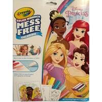 CRAYOLA COLOUR WONDER MESS FREE COLOURING PACK - DISNEY PRINCESS 18PG