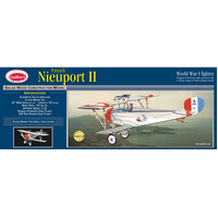 GUILLOWS 203LC FRENCH NIEUPORT II BALSA WOOD RUBBER POWERED BI PLANE MODEL