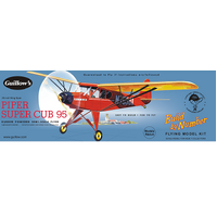 GUILLOWS GUILL602 PIPER SUPER CUB 95 RUBBER BAND POWERED SEMI SCALE FLYER  FLYING MODEL KIT