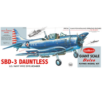 GUILLOWS 1003 DOUGLAS SBD-3 DAUNTLESS U.S NAVY DIVE BOMBER 1/16 SCALE BALSA FLYING MODEL KIT