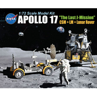 DRAGON 11015 APOLLO 17 "THE LAST J-MISSION" CSM + LM + LUNAR ROVER 1:72 PLASTIC MODEL KIT