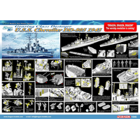 DRAGON 1046 U.S.S CHEVALIER DD-805 1945 GEARING CLASS DESTROYER  1/350 SCALE PLASTIC MODEL KIT