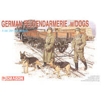 DRAGON 6098 GERMAN FELDENDARMERIE WITH DOGS PLASTIC MODEL KIT