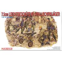 DRAGON 6147 7.5 CM LEICHTG.SCHUTZ 40 WITH FALLSCHIRMJAGER 1/35 SCALE PLASTIC MODEL KIT