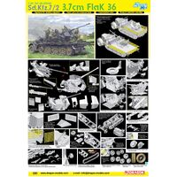 DRAGON 6541 SD.KFZ.7/2 3.7CM FLAK 36 (SMART KIT) 1/35 SCALE PLASTIC MODEL KIT