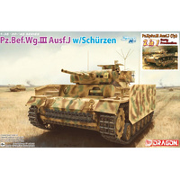 DRAGON 6628 PZ.BEF.WG III AUSF.J WITH SCHURZEN 1/35 SCALE PLASTIC MODEL KIT TANK