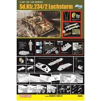 DRAGON 6696 SD.KFZ.234/2 LUCHSTURM 8 WHEEL TURRENT VEHICLE 1/35 SCALE PLASTIC MODEL KIT