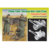 DRAGON 6697 GERMAN ANTI TANK CREW CHOW TIME WITH 3.7CM PAK36/37 ANTI TANK GUN EASTERN FRONT 1/35 SCALE PLASTIC MODEL KIT FIGURES