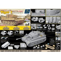 DRAGON 6947 PZ.KFZW.VI AUSF.E TIGER 1 LATE PRODUCTION WITH ZIMMERIT VILLIERS-BOCAGE 1/35 SCALE PLASTIC MODEL KIT TANK