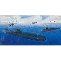 DRAGON 7001 USS DALLAS VS TYPHOON CLASS MODERN SEA POWER SERIES 1/700 SCALE PLASTIC MODEL KIT