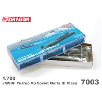 DRAGON 7003 JMSDF YUSHIO VS SOVIET DELTA III CLASS 1/700 SCALE PLASTIC MODEL KIT