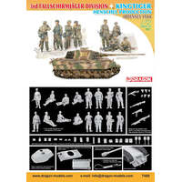 DRAGON 7400 3RD FALLSCHIRMJAGER DIVISION PLUS KINGTIGER HENSCHEL PRODUCTION FIGURES ARDENNES 1944 1/72 SCALE PLASTIC MODEL KIT