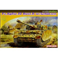 DRAGON 7497 PZ.KPFW.IV AUSF.H WITH SCHURZEN 1/72 SCALE PLASTIC MODEL KIT