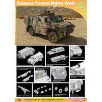 DRAGON 7699 BUSHMASTER PROTECTED MOBILITY VEHICLE USED IN THE AUSTRALIAN MILITARY SERVICE 1/72 SCALE PLASTIC MODEL KIT