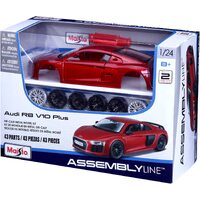 MAISTO 39510 ASSEMBLY LINE AUDI R8 V10 PLUS 1/24 SCALE DIECAST METAL MODEL KIT