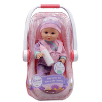 GIGO DREAM COLLECTION - 16 INCH DRINK & WET DOLL IN BABY CARRIER SEAT