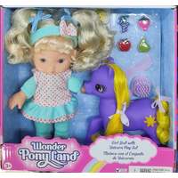 GIGO WONDER PONY LAND - 8 INCH DOLL AND PURPLE UNICORN PONY PLAYSET  WITH ACCESSORIES