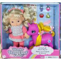 GIGO WONDER PONY LAND - 8 INCH DOLL AND PINK UNICORN PONY PLAYSET  WITH ACCESSORIES