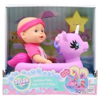 GIGO 23117 DREAM COLLECTION BATHTIME BABY 10 INCH DOLL WITH PET DUCK