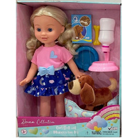 GIGO DREAM COLLECTION 12 INCH GIRL DOLL PLAYSET WITH DOG