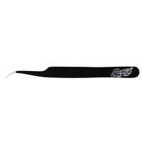 EXCEL 30420 4.5 INCH SLANT POINT TWEEZERS (BLACK)