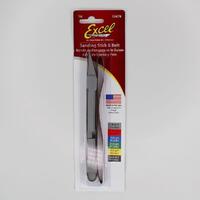 EXCEL 55721 GREY SANDING STICK WITH 2 80 GRIT BELTS