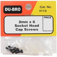 DU-BRO 2112 SOCKET HEAD CAP SCREWS 2MM X 6MM