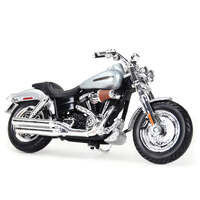 MAISTO 31360 SILVER HARLEY DAVIDSON 2009 FXDFSE CVO FAT BOB 36 SERIES DIECAST MOTOR BIKE 1/18