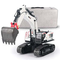 HUINA 1594 RC 2022 EXCAVATOR 22 CHANNEL  1:14 SCALE INCLUDES TIMBER GRAB, DRILL AND BUCKET - WHITE