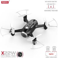 SYMA X22W FPV REAL TIME 4 CHANNEL REMOTE CONTROL QUADCOPTER BLACK