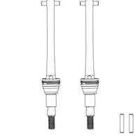 MJX 16410 METAL FRONT/REAR CVD SHAFTS PAIR