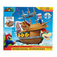 WORLD OF NINTENDO 40429 SUPER MARIO DELUXE BOWSERS AIRSHIP PLAYSET WITH AUTHENTIC IN-GAME SOUNDS AND 2.5" MARIO INCLUDED - BATTERIES NOT INCLUDED