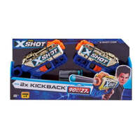 ZURU XSHOT ROYALE EDITION 2 X KICKBACK FOAM DART GUNS WITH 8 DARTS