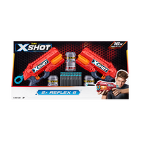 ZURU XSHOT EXCEL - REFLEX 6 TWIN PACK - INCLUDES 16 DARTS