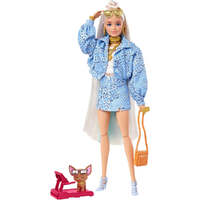 BARBIE FASHIONISTA EXTRA DELUXE DOLL #16 WITH ACCESSORIES AND LIGHT BLUE DENIM PAISLEY OUTFIT