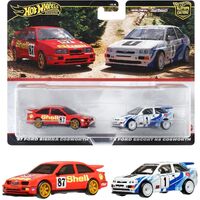 HOT WHEELS PREMIUM CAR CULTURE 87 FORD SIERRA COSWORTH AND 93 FORD ESCORT RS COSWORTH 2 PIECES