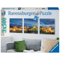 RAVENSBURGER 199181 WALL DECORATOR ALHAMBRA AT TWILIGHT 3 X 500PC JIGSAW PUZZLE